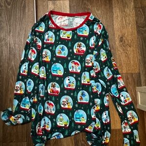 Little Sleepies Pixar Festive Snow Globe Print Long Sleeve Shirt